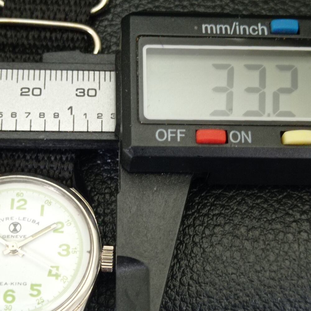 Vintage 1977 Favre Leuba Manual Mens Silver Watch W/Nato Strap - Picture 7 of 9
